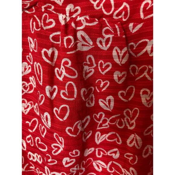 NWT Loft Red Blouse with Hearts Size 10 - Picture 5 of 9